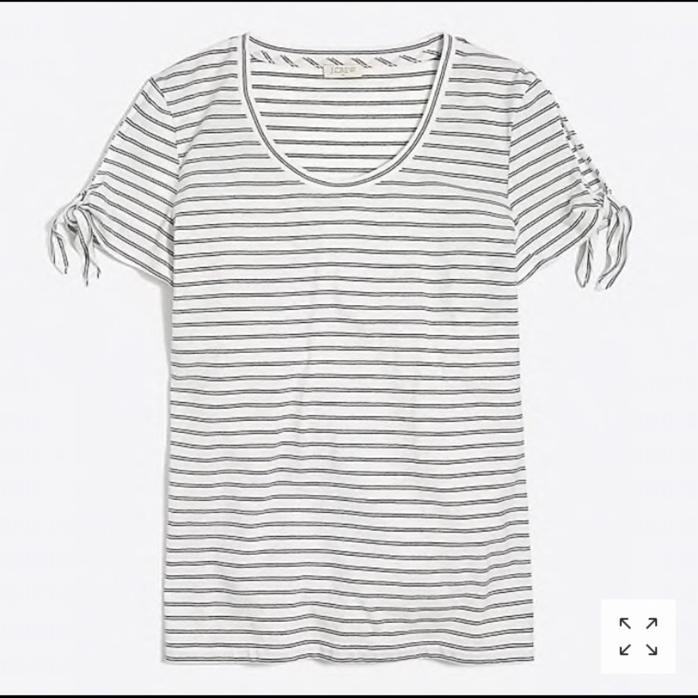 NWT J. Crew Factory striped tie-shoulder t-shirt